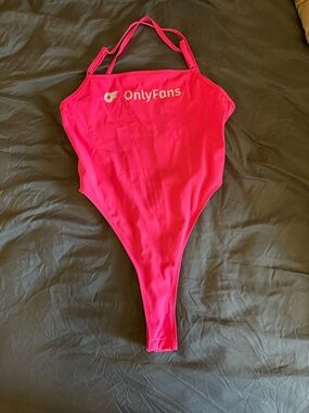 OnlyFans Hot Pink One-Piece Swimsuit